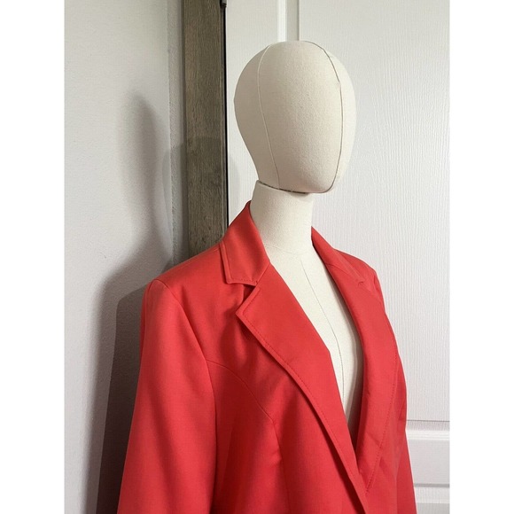 Pendleton Women’s Size 18 Red Single Button Virgin Wool Stretch Blazer Jacket - Picture 5 of 15